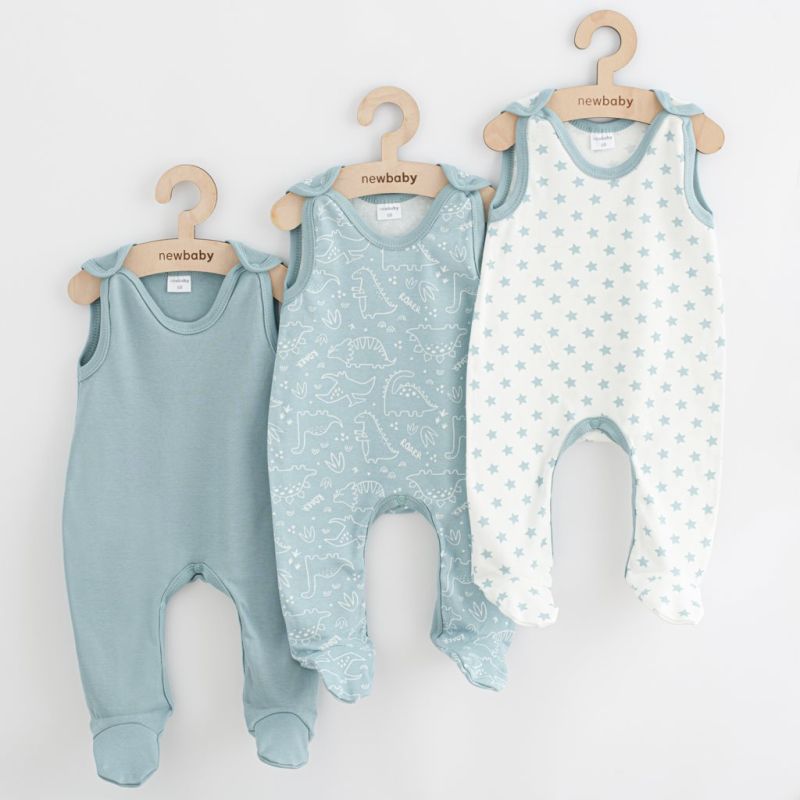 Kojenecké dupačky New Baby Classic II Uni 3ks mátová Zelená