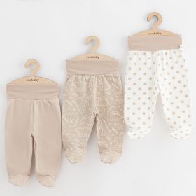 Kojenecké polodupačky New Baby Classic II Uni 3ks béžová | 50, 68 (4-6m)