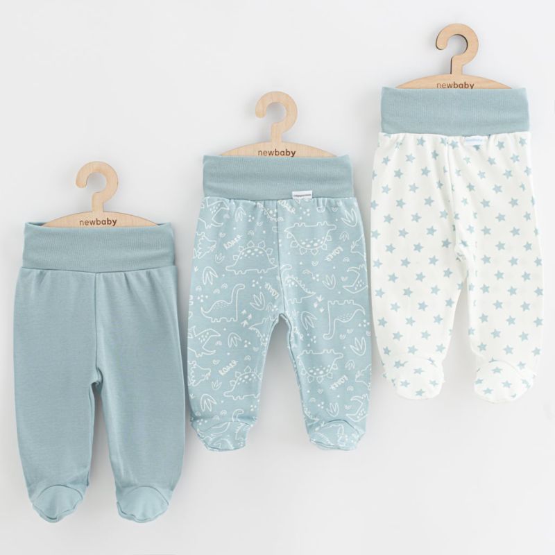 Kojenecké polodupačky New Baby Classic II Uni 3ks mátová Zelená