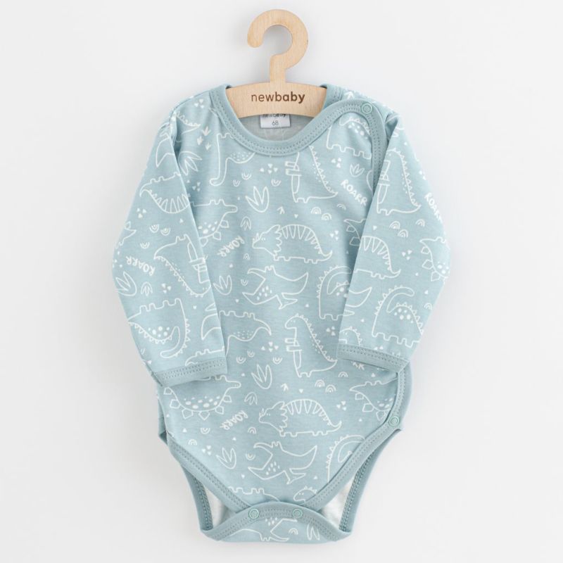 Kojenecké celorozepínací body New Baby Classic II dino mátový Zelená
