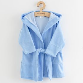 Dětský froté župan New Baby Comfortably blue Modrá | 104/110, 116/122, 80/86, 92/98