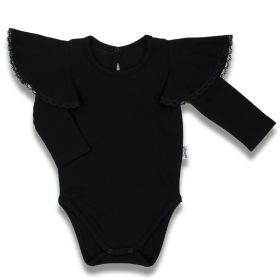 Kojenecké body s dlouhým rukávem Nicol Viki černé Dle obrázku | 56 (0-3m), 62 (3-6m), 68 (4-6m), 74 (6-9m)