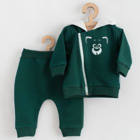 Kojenecké tepláčky a mikinka New Baby Animals Bear zelená | 62 (3-6m), 68 (4-6m), 80 (9-12m)