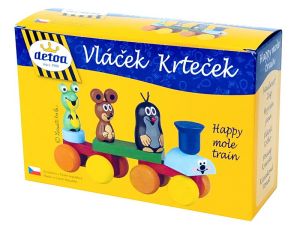 Dřevěný vláček Krtek Detoa