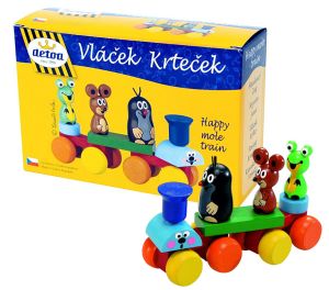Dřevěný vláček Krtek Detoa