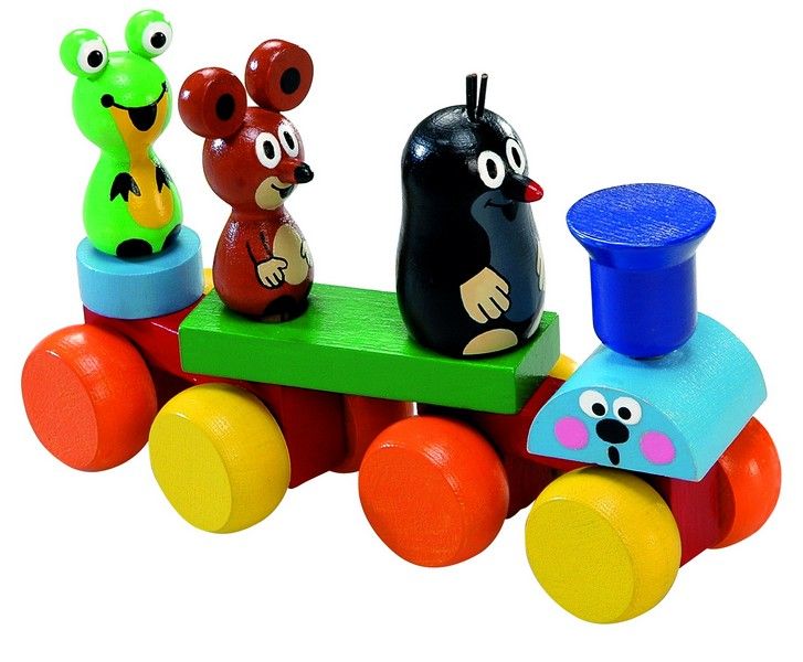 Dřevěný vláček Krtek Detoa