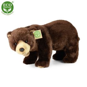 Plyšový medvěd hnědý stojící 40 cm ECO-FRIENDLY