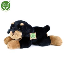 Plyšový pes rotvajler ležící 30 cm ECO-FRIENDLY RAPPA