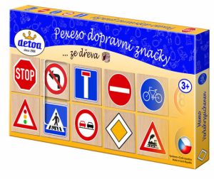 Pexeso Dopravní značky dřevo Detoa