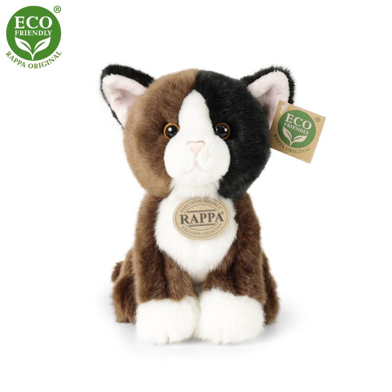 Plyšová kočka sedící 18 cm ECO-FRIENDLY RAPPA