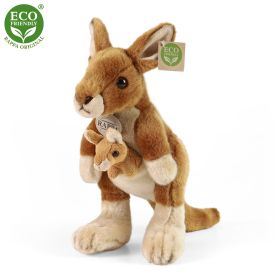 Plyšový klokan s mládětem 27 cm ECO-FRIENDLY