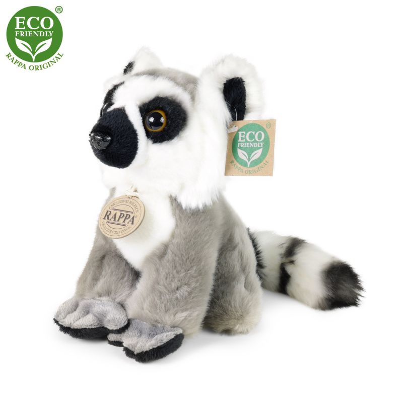 Plyšový lemur sedící 18 cm ECO-FRIENDLY RAPPA