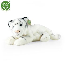 Plyšový tygr bílý ležící 36 cm ECO-FRIENDLY