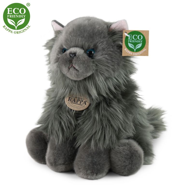 Plyšová kočka perská dlouhosrstá modrá 30 cm ECO-FRIENDLY RAPPA