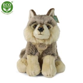 Plyšový vlk sedící 30 cm ECO-FRIENDLY RAPPA