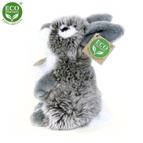 Plyšový zajíc šedý sedící 20 cm ECO-FRIENDLY RAPPA