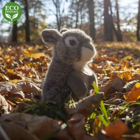 Plyšový zajíc šedý sedící 20 cm ECO-FRIENDLY RAPPA