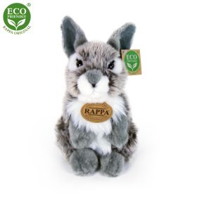 Plyšový zajíc šedý sedící 20 cm ECO-FRIENDLY