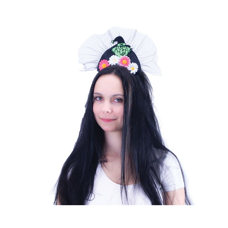 Čelenka čarodějnice s kytičkami pro dospělé RAPPA