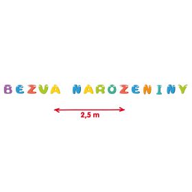 Girlanda papírová BEZVA NAROZENINY RAPPA