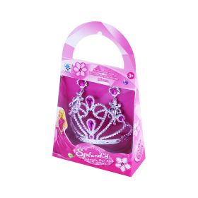 Korunka princezna s náušnicemi - růžová RAPPA