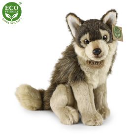 Plyšový vlk sedící 28 cm ECO-FRIENDLY