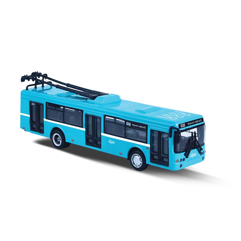Kovový trolejbus DPO Ostrava modrý 16 cm RAPPA