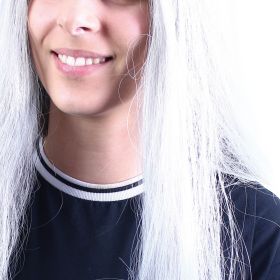 Paruka stříbrná čarodějnice pro dospělé RAPPA
