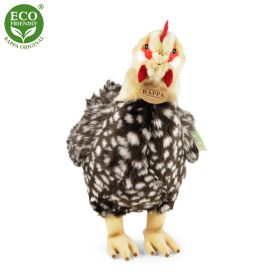 Plyšová slepice kropenatá stojící 33 cm s vejcem ECO-FRIENDLY RAPPA