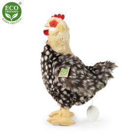 Plyšová slepice kropenatá stojící 33 cm s vejcem ECO-FRIENDLY RAPPA
