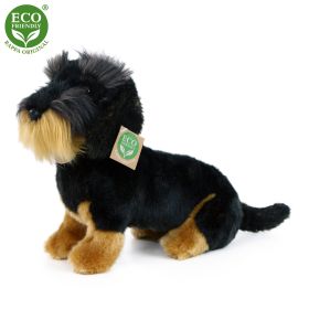 Plyšový drsnosrstý jezevčík sedící 30 cm ECO-FRIENDLY