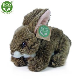 Plyšový králík hnědý ležící 17 cm ECO-FRIENDLY RAPPA