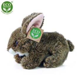 Plyšový králík hnědý ležící 17 cm ECO-FRIENDLY RAPPA
