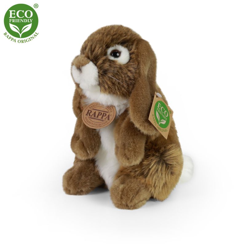 Plyšový králík hnědý stojící 18 cm ECO-FRIENDLY RAPPA