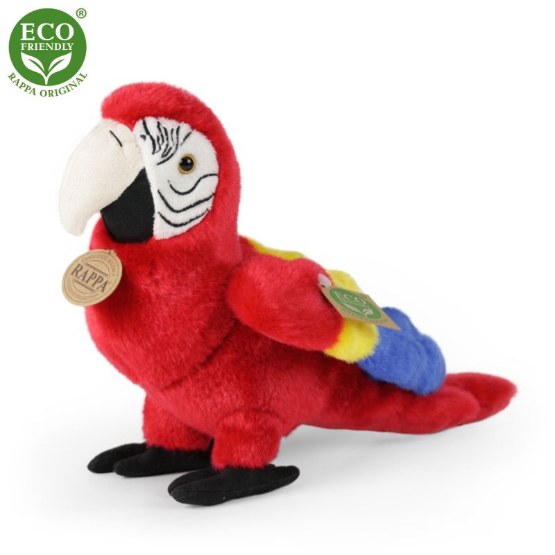 Plyšový papoušek červený Ara Arakanga 24 cm ECO-FRIENDLY RAPPA