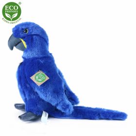 Plyšový papoušek modrý ara hyacintový stojící 25 cm ECO-FRIENDLY RAPPA