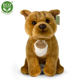 Plyšový pes stafordšírský bulteriér hnědý sedící 30 cm ECO-FRIENDLY RAPPA
