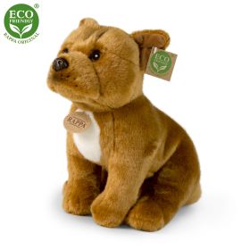 Plyšový pes stafordšírský bulteriér hnědý sedící 30 cm ECO-FRIENDLY