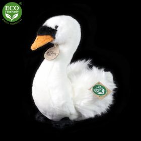 Plyšový pták labuť sedící 23 cm ECO-FRIENDLY RAPPA