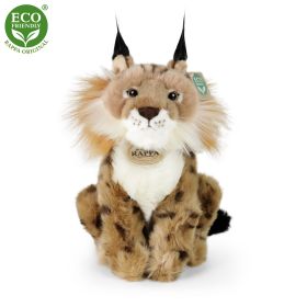 Plyšový rys sedící 25 cm ECO-FRIENDLY RAPPA