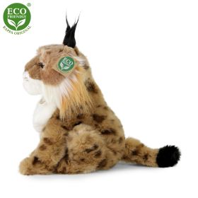 Plyšový rys sedící 25 cm ECO-FRIENDLY RAPPA