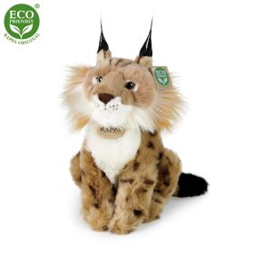 Plyšový rys sedící 25 cm ECO-FRIENDLY