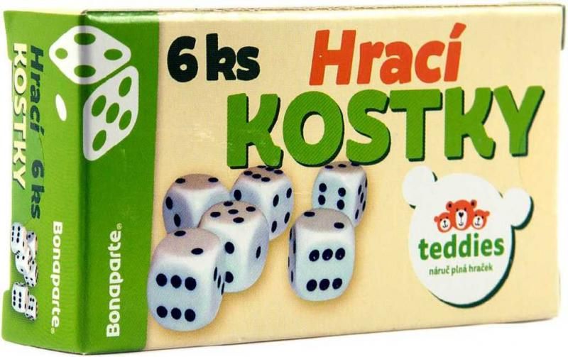 Kostky hrací 6ks v krabičce RAPPA