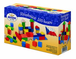 Dřevěná stavebnice 100ks Detoa