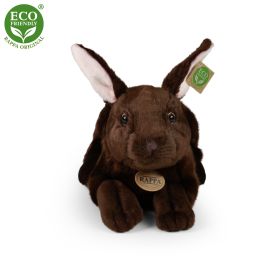 Plyšový králík hnědý ležící 36 cm ECO-FRIENDLY RAPPA