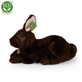 Plyšový králík hnědý ležící 36 cm ECO-FRIENDLY RAPPA