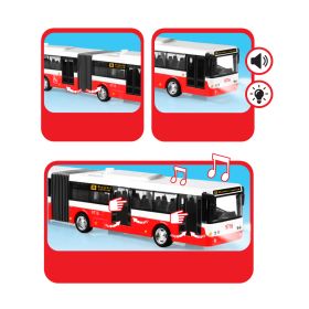 Kloubový autobus který hlásí zastávky česky 36 cm červený RAPPA