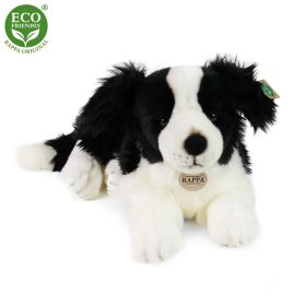 Plyšový pes border kolie ležící 45 cm ECO-FRIENDLY RAPPA