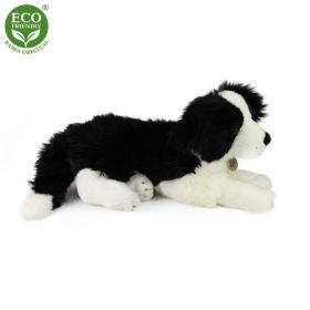 Plyšový pes border kolie ležící 45 cm ECO-FRIENDLY RAPPA