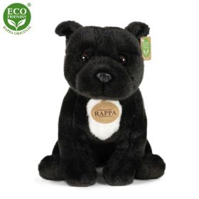 Plyšový pes stafordšírský bulteriér 30 cm černý ECO-FRIENDLY RAPPA